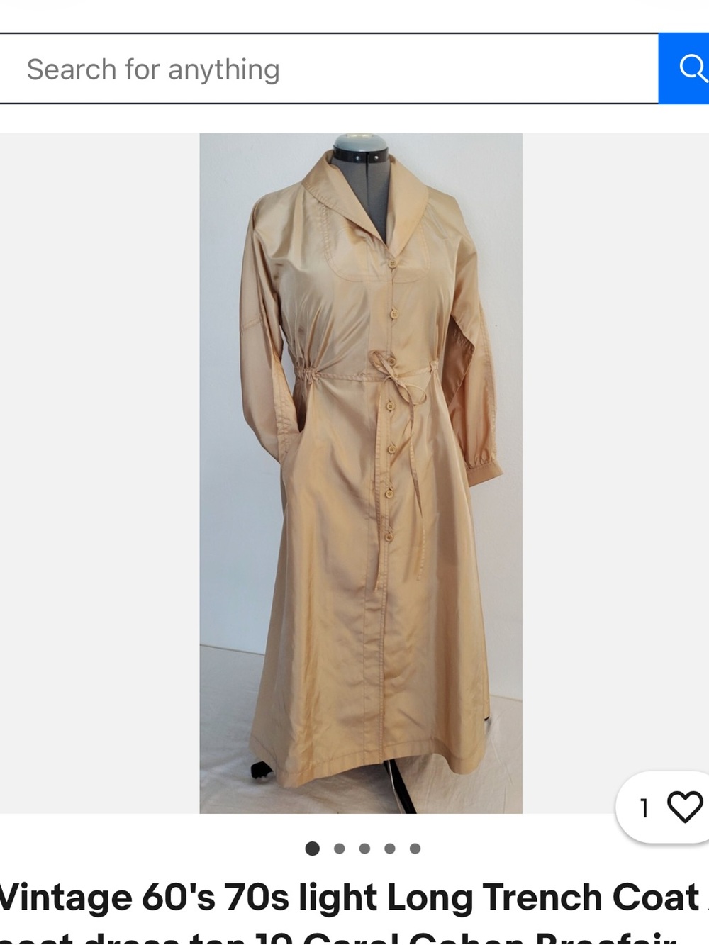 Carol Cohen Braefair trench coat woman’s petite large